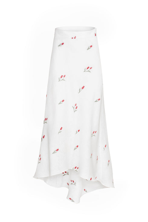 Falda Lovely Tulip High and Low Ivory